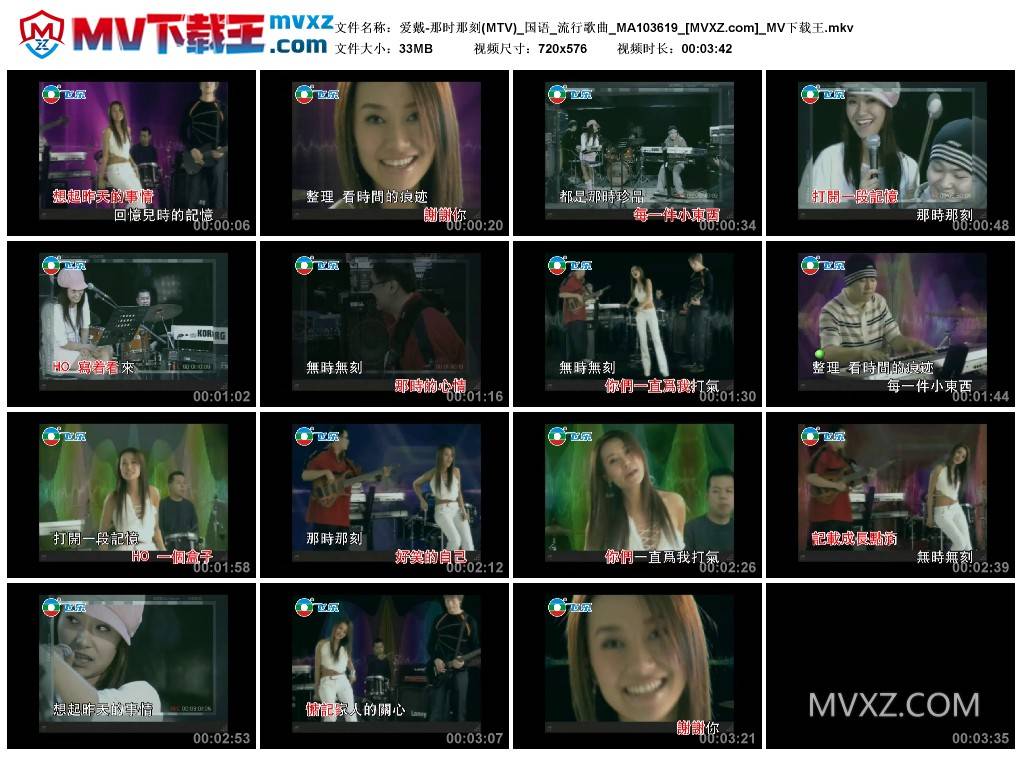 爱戴-那时那刻(MTV)_国语_流行歌曲_MA103619